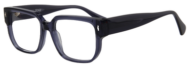 Safari Men Afro Motif Eyeglasses: Uche - Transparent Navy Blue - SpecSMART Eye Clinic (Diagonal View)